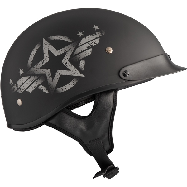 Casque Moto Demi-coque Vintage - Mimoqk - Taille Unique 56-60 Cm, Boucle Rapide, Pour Cruiser Et Scooter